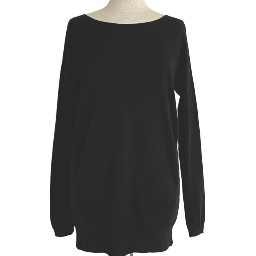 Theory Cashmere Tunic Sweater XS Black